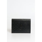Trussardi Black Polyester Men Clutch